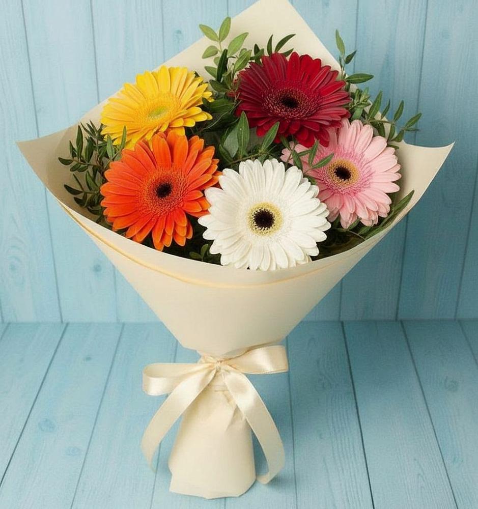 Букет цветов из: Герберы в Новолакском