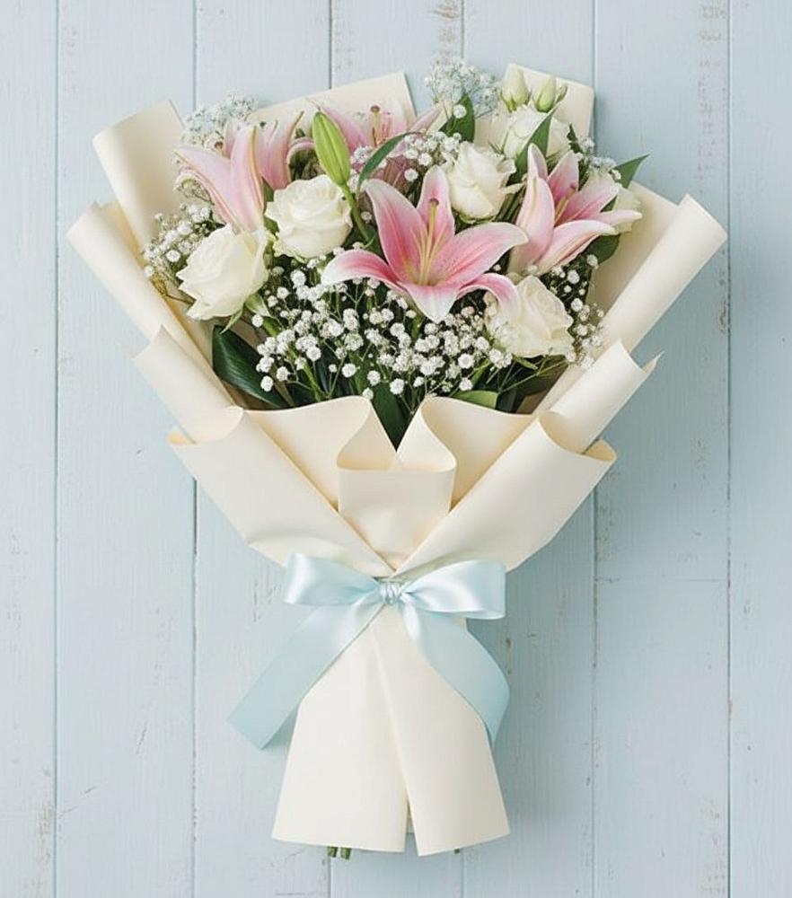 Букет цветов из: Лилии в Новолакском