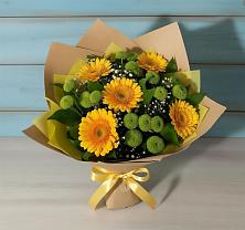 Букет цветов из:  Герберы и Хризантемы в Новолакском