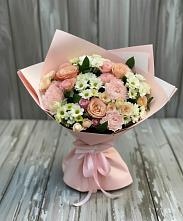 Букет цветов из:  Гвоздики, Розы и Хризантемы в Новолакском