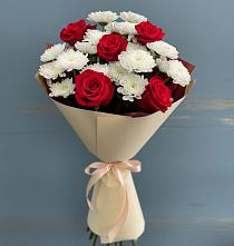 Букет цветов из:  Розы и Хризантемы в Новолакском