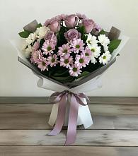 Букет цветов из:  Хризантемы и Розы в Новолакском