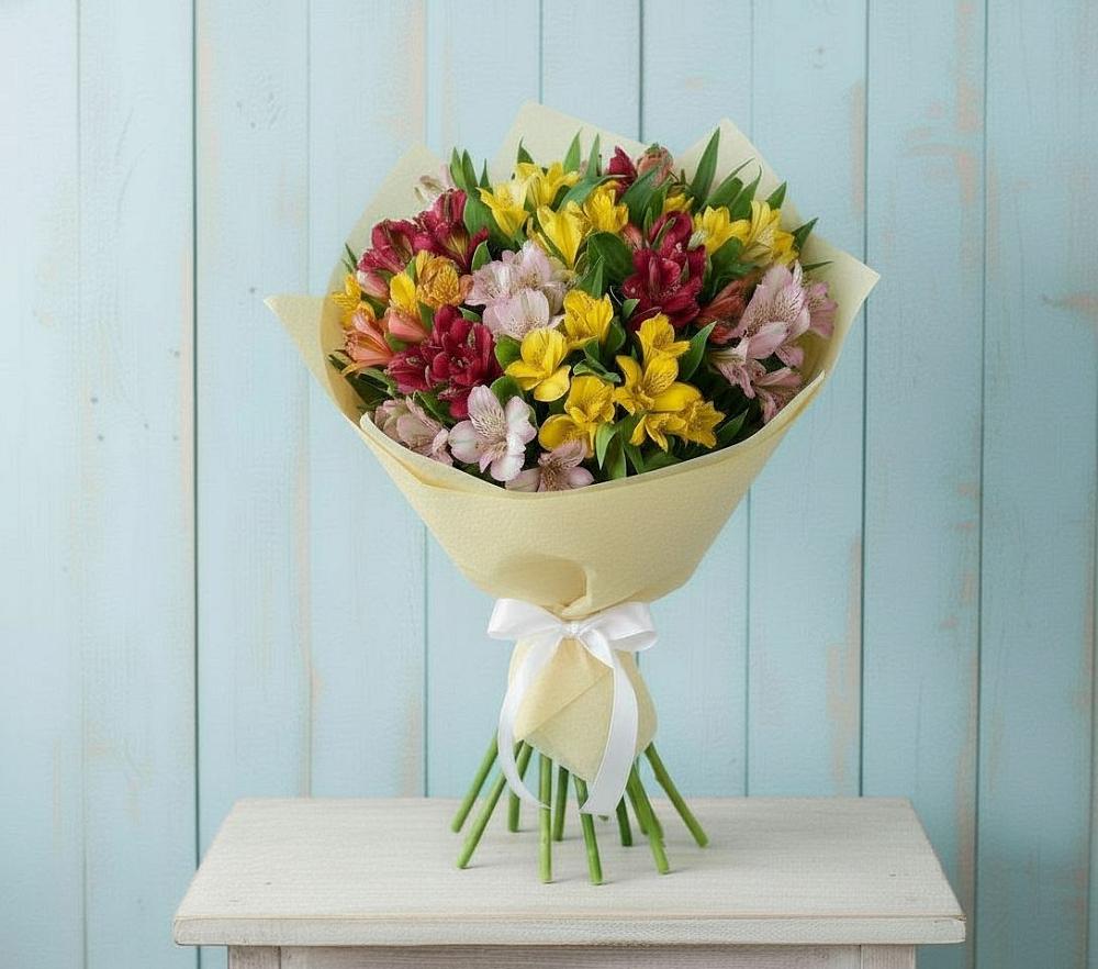 Букет цветов из: Альстромерии в Новолакском